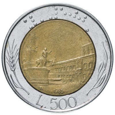 купить Италия 500 лир 1985 "Квиринальский дворец"