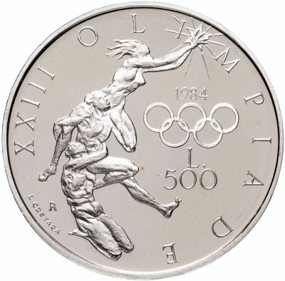купить Сан-Марино 500 лир (lire) 1984 "XXIII летние Олимпийские Игры, Лос-Анджелес 1984"