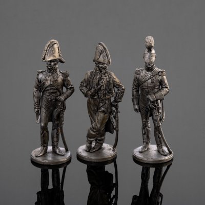 купить Солдатики из набора "Наполеоновская война 1812" (3 предмета), олово, Европа, 2010-2015 гг.