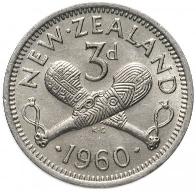 купить Новая Зеландия 3 пенса (pence) 1960