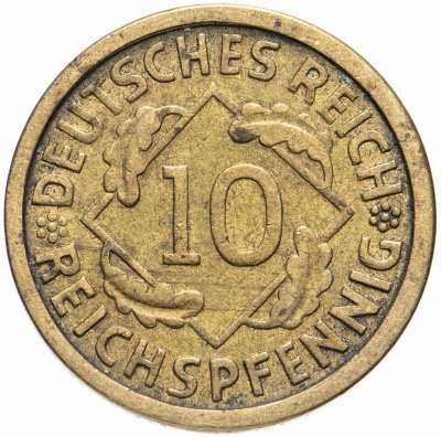 купить Германия 10 рейхспфеннигов 1924-1936 J