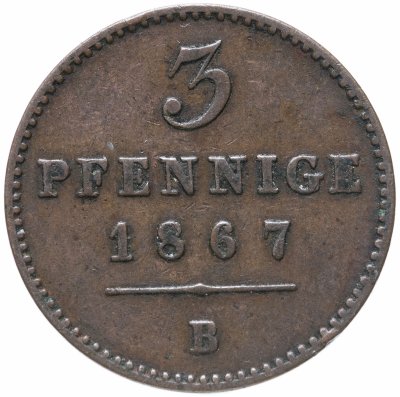 купить Германия, Вальдек-Пирмонт 3 пфеннига - 1/120 талера 1867