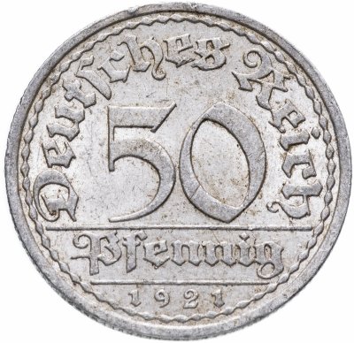 купить Германия, Веймарская республика 50 пфеннигов (pfennig) 1920-1922, случайный год