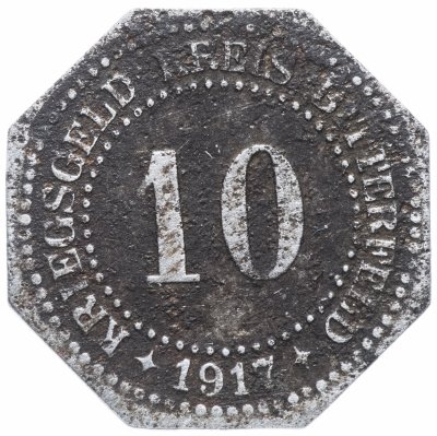 купить Германия, Саксония, Биттерфельд 10 пфеннигов 1917 нотгельд
