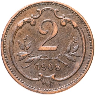 купить Австрия 2 геллера 1908