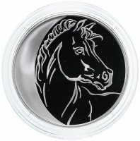 Купить 3 рубля 2014 ММД Proof "Лунный календарь - год лошади"