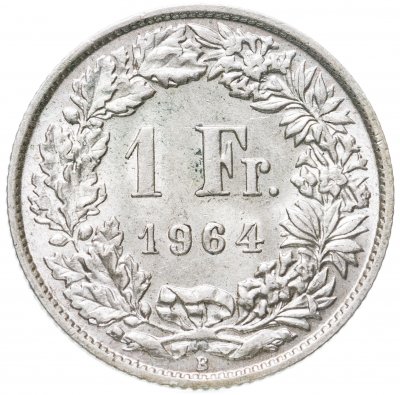 купить Швейцария 1 франк (franc) 1964