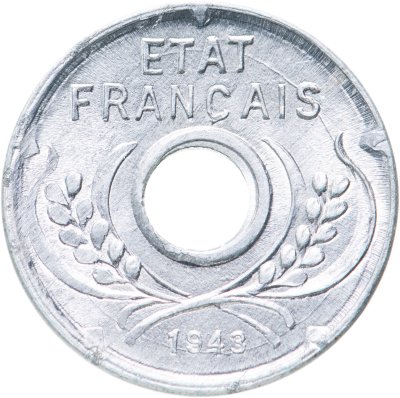 купить Французский Индокитай 5 сантимов (centimes) 1943