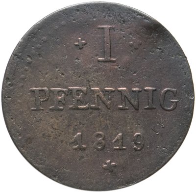 купить Германия, Гессен-Дармштадт 1 пфенниг 1819 GH-SM