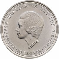 купить Дания 10 крон (kroner) 1968 "Свадьба Принцессы Бенедикты"