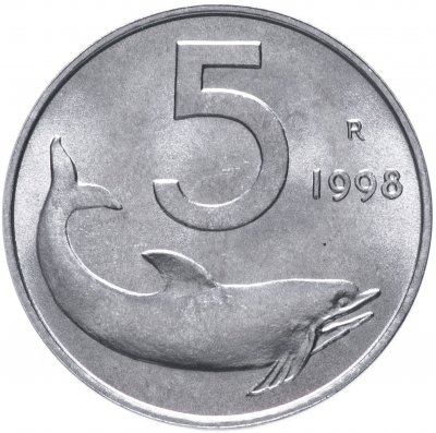 купить Италия 5 лир 1998