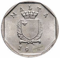 Купить Мальта 5 центов (cents) 1991-2007, случайная дата