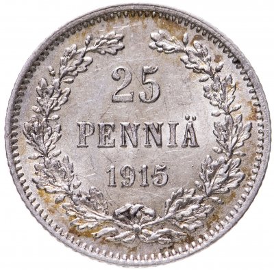 купить 25 пенни 1915 S, монета для Финляндии