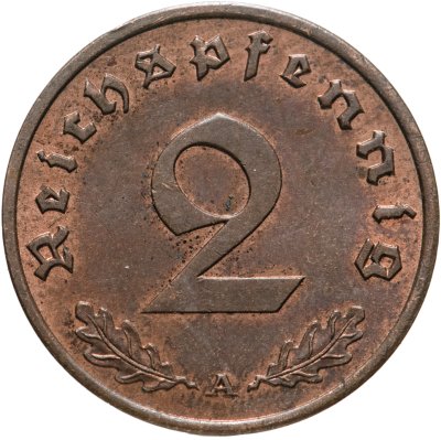 купить Германия (Третий Рейх) 2 рейхспфеннига "А" 1939