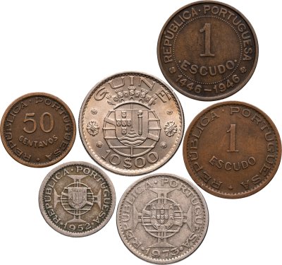 купить Гвинея-Бисау набор 6 монет 1952-1973