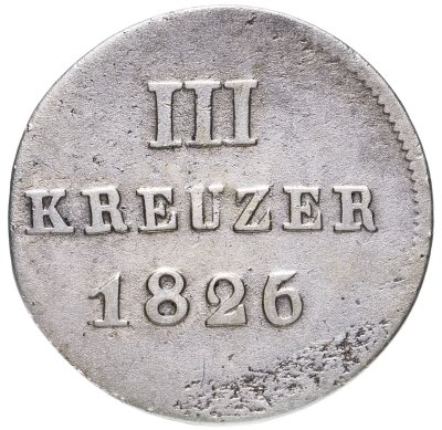 купить Нассау 3 крейцера 1826