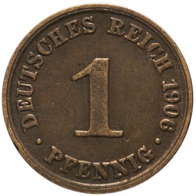 купить Германия 1 рейх пфенниг 1906 "А"