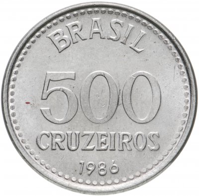 купить Бразилия 500 крузейро (cruzeiros) 1986