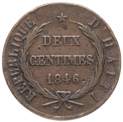 купить Гаити 2 сантима 1846
