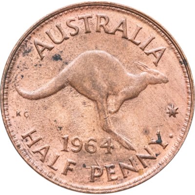купить Австралия 1/2 пенни (penny) 1964
