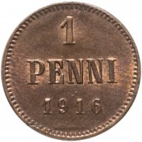 Купить 1 пенни 1916, монета для Финляндии