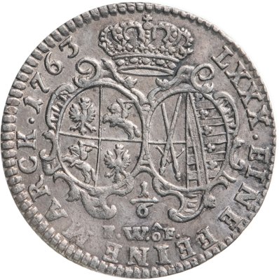 купить Германия, Саксония 1/6 талера 1763