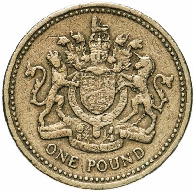 купить Великобритания 1 фунт (pound) 1983 Герб