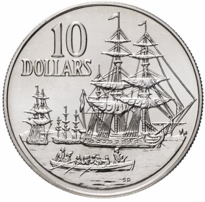 купить Австралия 10 долларов (dollars) 1988 "200 лет высадке Артура Филлипа"
