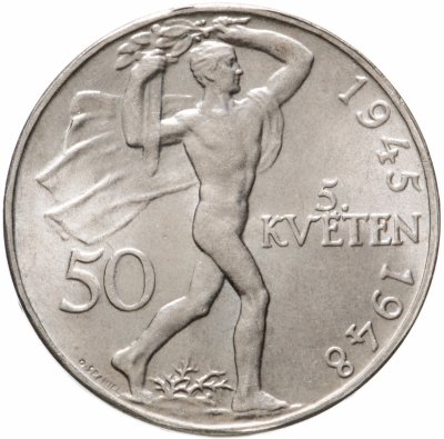 купить Чехословакия 50 крон 1948 "3-летие Пражского восстания"