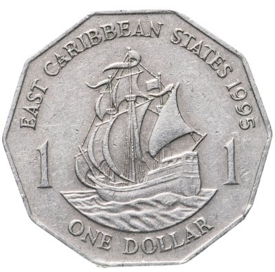 купить Восточные Карибы 1 доллар (dollar) 1995