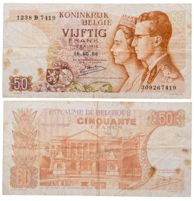 купить Бельгия 50 франков 1966 год