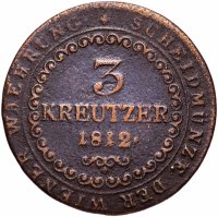 Купить Австрия 3 крейцера (kreutzer) 1812 B