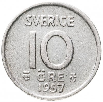 купить Швеция 10 эре (ore) 1957