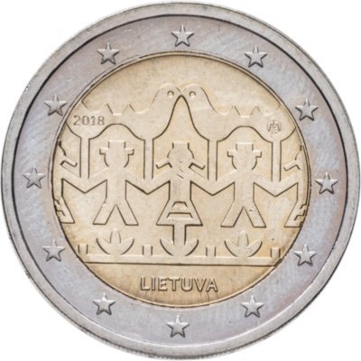 купить Литва 2 евро 2018 "Литовские песни и танцы"