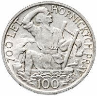 купить Чехословакия 100 крон (korun) 1949 "700 лет Праву добычи серебра в Йиглаве"