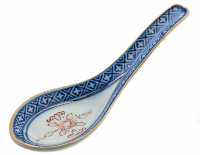 купить Ложка-подставка, рисовый фарфор, деколь, роспись, золочение, Китай, 1960-1990 гг.