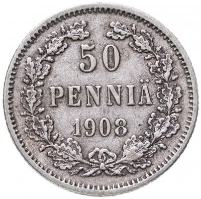 купить 50 пенни (pennia) 1908 L