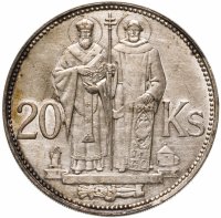 купить Словакия 20 крон 1941 "Святые Кирилл и Мефодий"