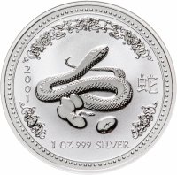 Купить Австралия 1 доллар 2001 « Восточный календарь.Год-Змеи»
