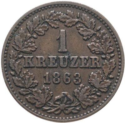 купить Германия, Нассау 1 крейцер 1863