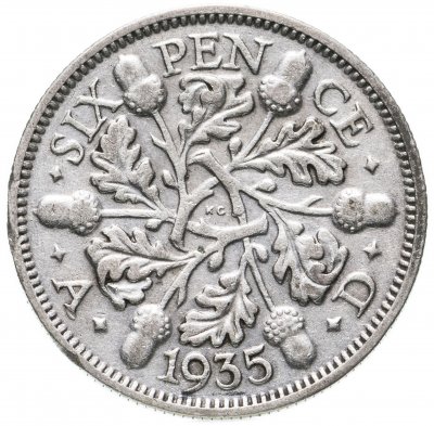 купить Великобритания 6 пенсов (pence) 1935