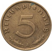 купить Фашистская Германия (Третий Рейх) 5 рейхспфеннигов 1937-1939