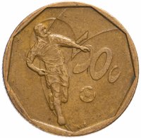 купить ЮАР 50 центов 2002 "10 лет футбольному клубу "Бафана Бафана""