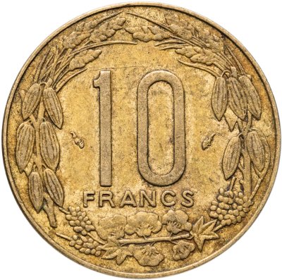 купить Центральная Африка (BEAC) 10 франков (francs) 1975