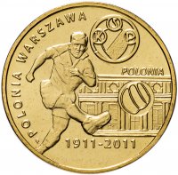 купить Польша 2 злотых (zlote) 2011 "Польские футбольные клубы - Полония, Варшава"