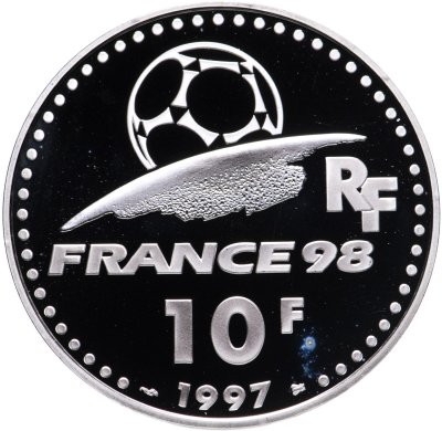 купить Франция 10 франков (francs) 1997 Чемпионат мира по футболу 1998 - Аргентина 1978, 1986