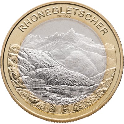 купить Швейцария 10 франков (francs) 2024 Ледники Швейцарии - Ронский ледник