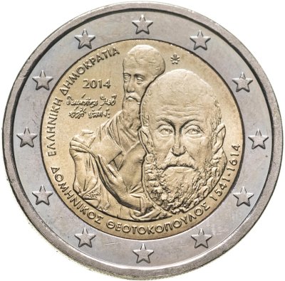 купить Греция 2 евро 2014 "400 лет со дня смерти Эль Греко (Доменикоса Теотокопулоса)"
