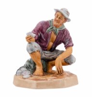 купить Статуэтка "Бродяга", фарфор, роспись, мануфактура "Royal Doulton", Великобритания, 1972 г.