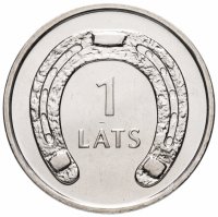 Купить Латвия 1 лат 2010 "Подкова вниз"